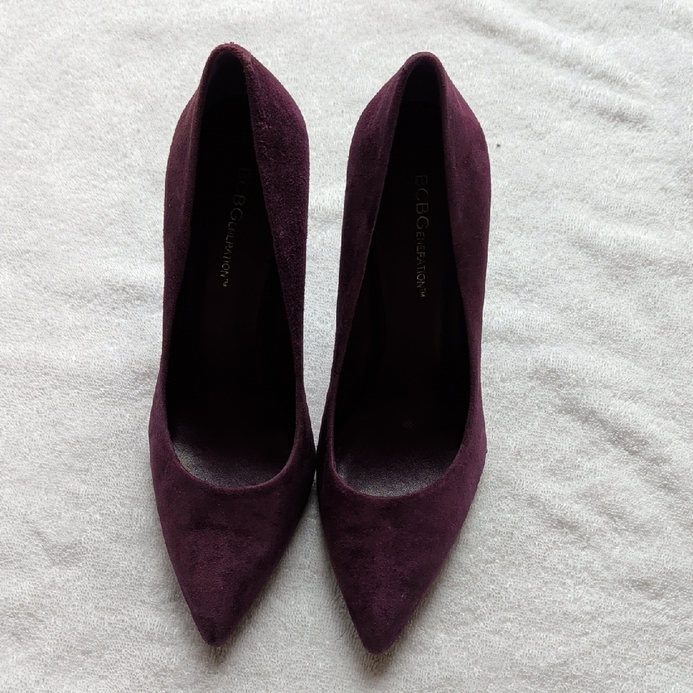 BCBGeneration Women's Purple Suede Heels
